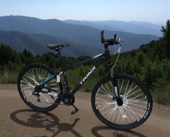 صورة دراجة المنيوم رياضية مقاس 27.5 - أسود مع أزرق